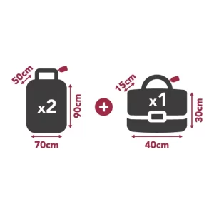Valises et bagages conformes à la nouvelle politique SNCF pour voyageurs d'affaires