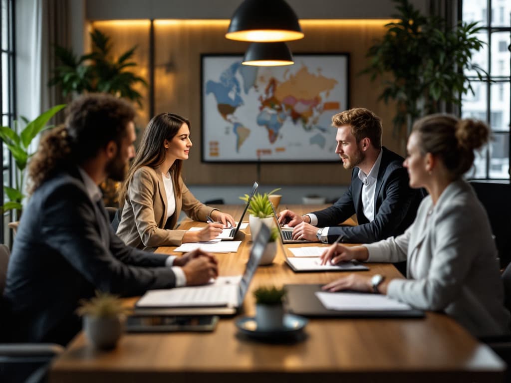 Équipe d'experts CTA Business Travel en réunion de travail