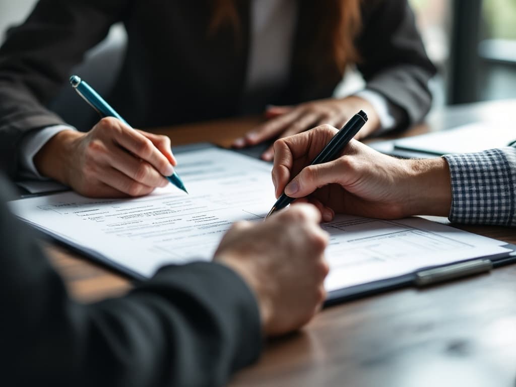 Réunion d'évaluation de prestataire, prise de notes, discussion professionnelle