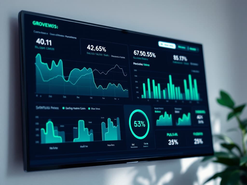 Graphiques de performance et statistiques de gestion de voyages d'affaires