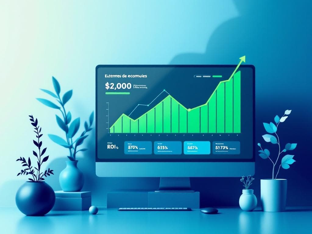 Dashboard d'analyse du ROI et des économies réalisées sur les voyages d'affaires