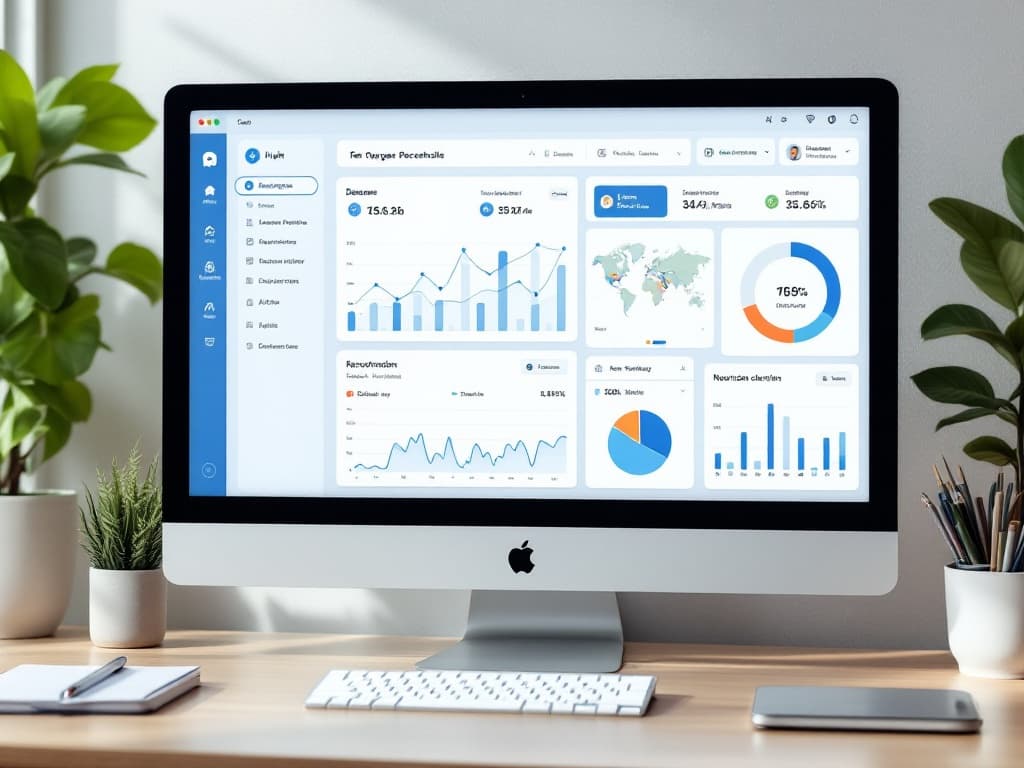 Interface de gestion de voyages d'affaires avec dashboard, graphiques de coûts et calendrier de réservations.