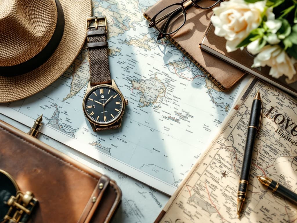 Symboles et outils du voyage d'affaires professionnel